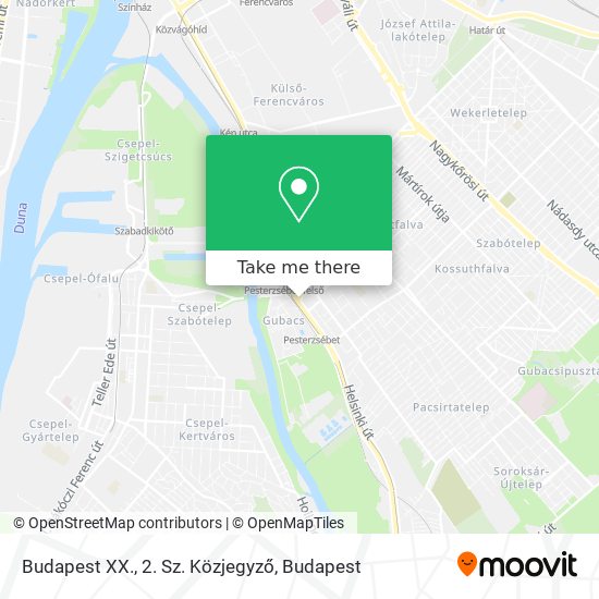 Budapest XX., 2. Sz. Közjegyző map