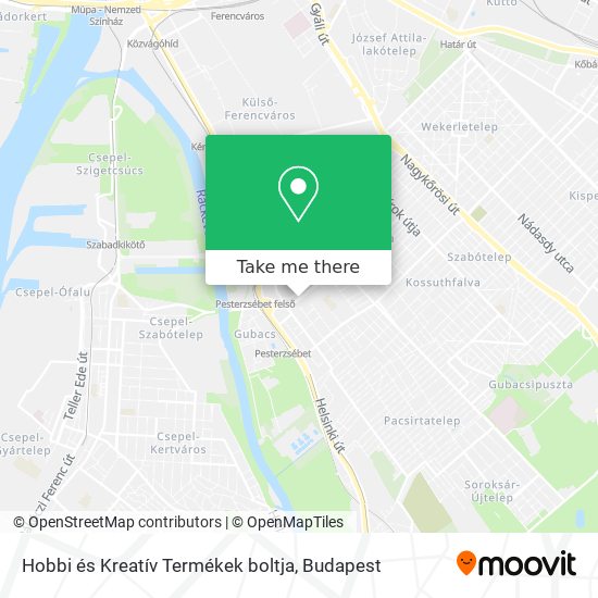 Hobbi és Kreatív Termékek boltja map