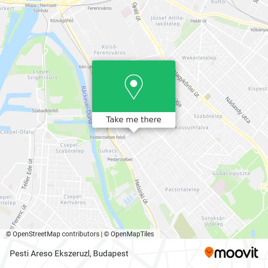 Pesti Areso Ekszeruzl map