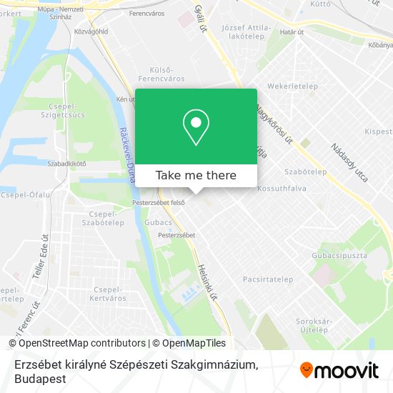 Erzsébet királyné Szépészeti Szakgimnázium map