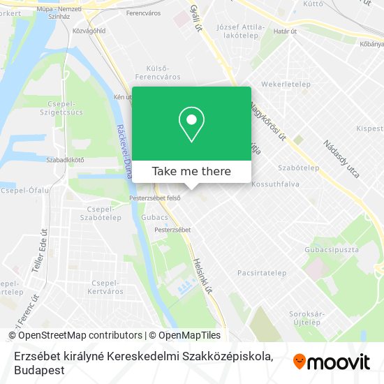 Erzsébet királyné Kereskedelmi Szakközépiskola map