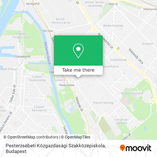 Pesterzsébeti Közgazdasági Szakközépiskola map