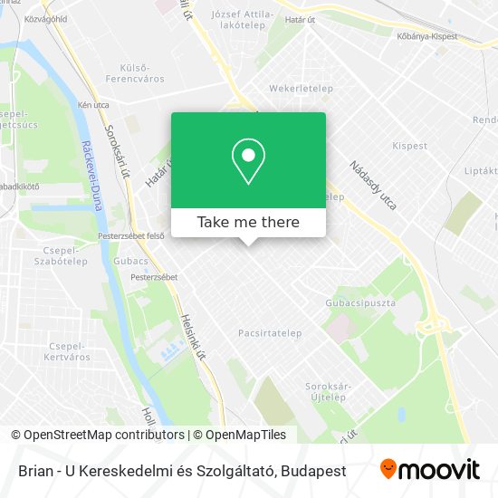 Brian - U Kereskedelmi és Szolgáltató map