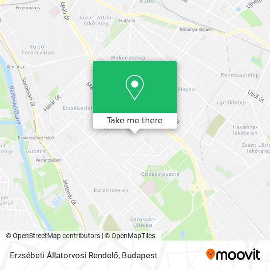 Erzsébeti Állatorvosi Rendelő map