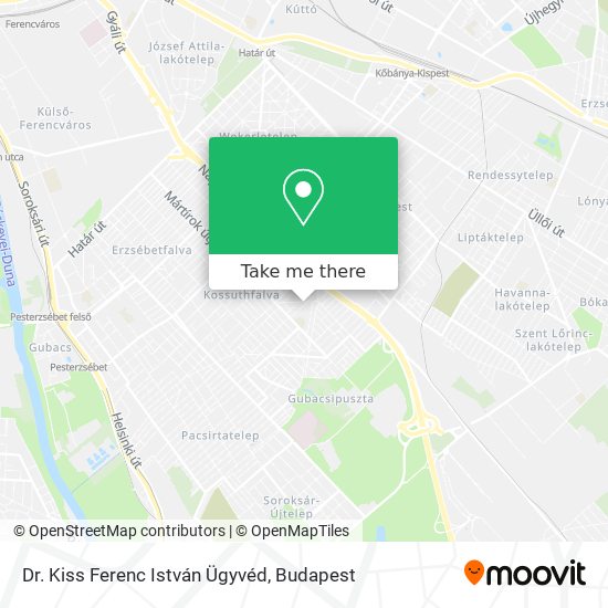 Dr. Kiss Ferenc István Ügyvéd map
