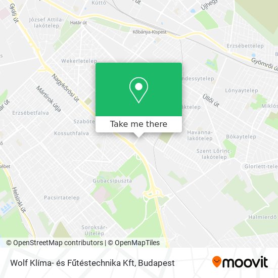 Wolf Klíma- és Fűtéstechnika Kft map