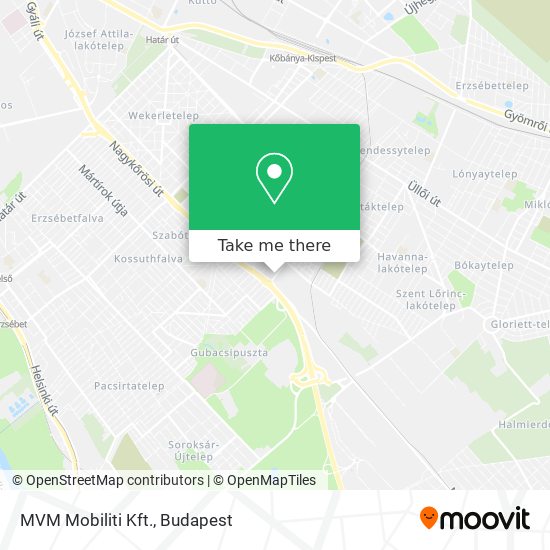 MVM Mobiliti Kft. map