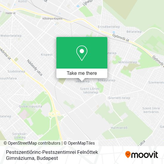 Pestszentlőrinc-Pestszentimrei Felnőttek Gimnáziuma map