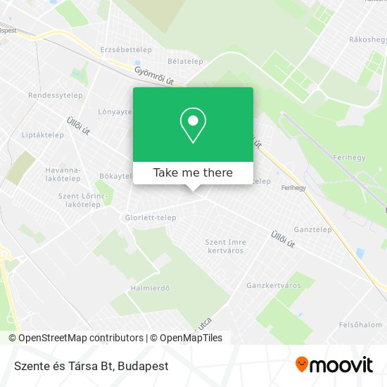 Szente és Társa Bt map