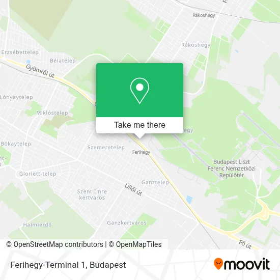 Ferihegy-Terminal 1 map