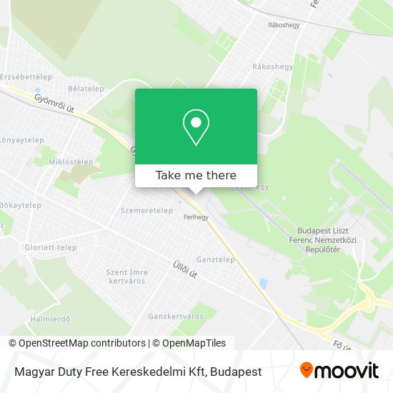 Magyar Duty Free Kereskedelmi Kft map