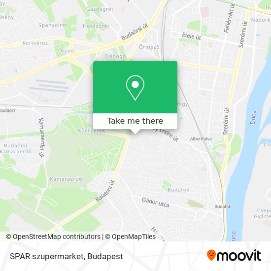 SPAR szupermarket map