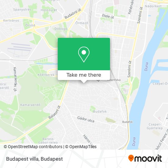 Budapest villa map