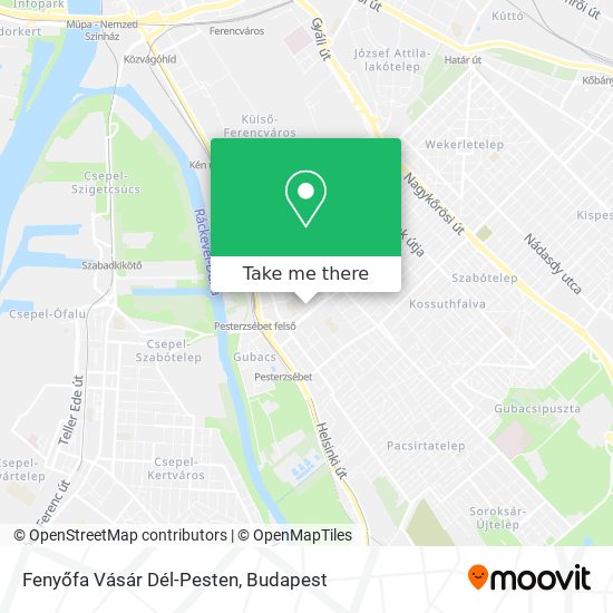 Fenyőfa Vásár Dél-Pesten map