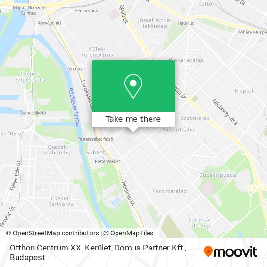 Otthon Centrum XX. Kerület, Domus Partner Kft. map