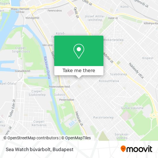 Sea Watch búvárbolt map