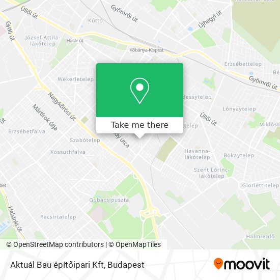 Aktuál Bau építőipari Kft map