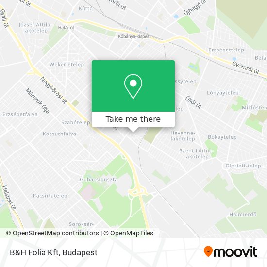 B&H Fólia Kft map