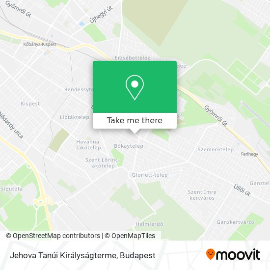 Jehova Tanúi Királyságterme map