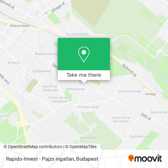 Rapido-Invest - Pajzs ingatlan map