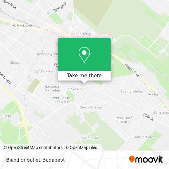 Blandior outlet map