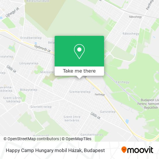 Happy Camp Hungary mobil Házak map