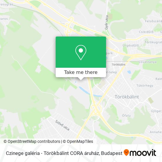 Czinege galéria - Törökbálint CORA áruház map