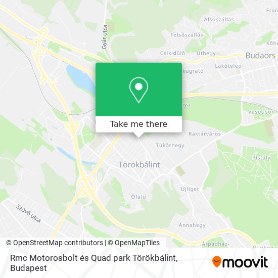 Rmc Motorosbolt és Quad park Törökbálint map
