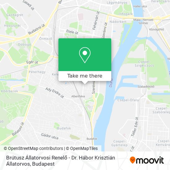 Brútusz Állatorvosi Renelő - Dr. Hábor Krisztián Állatorvos map