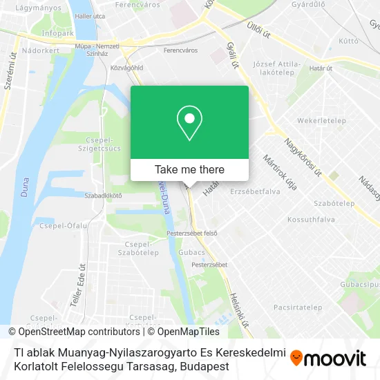 Tl ablak Muanyag-Nyilaszarogyarto Es Kereskedelmi Korlatolt Felelossegu Tarsasag map