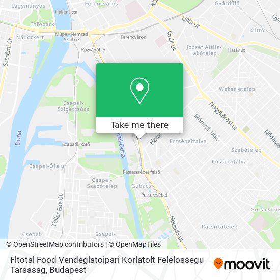 Fltotal Food Vendeglatoipari Korlatolt Felelossegu Tarsasag map