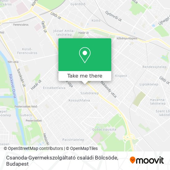 Csanoda-Gyermekszolgáltató családi Bölcsöde map