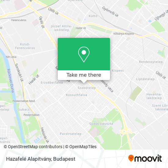 Hazafelé Alapítvány map