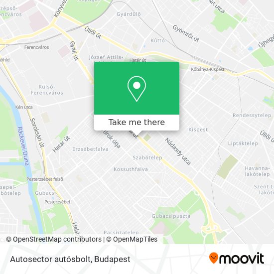 Autosector autósbolt map