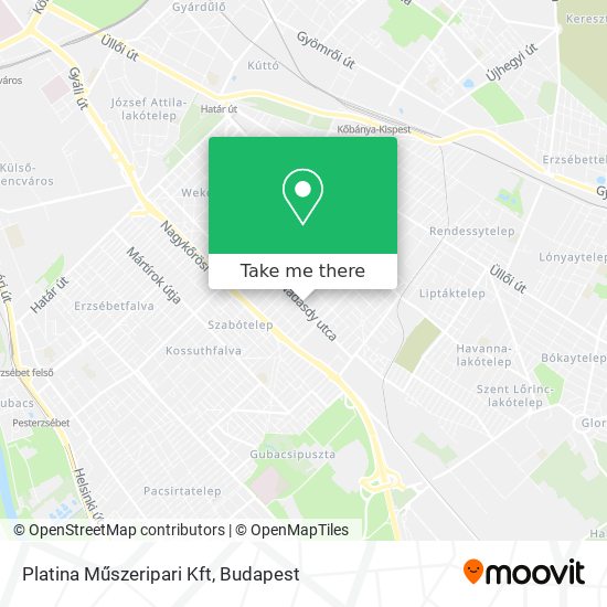 Platina Műszeripari Kft map