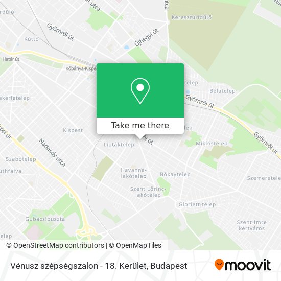 Vénusz szépségszalon - 18. Kerület map