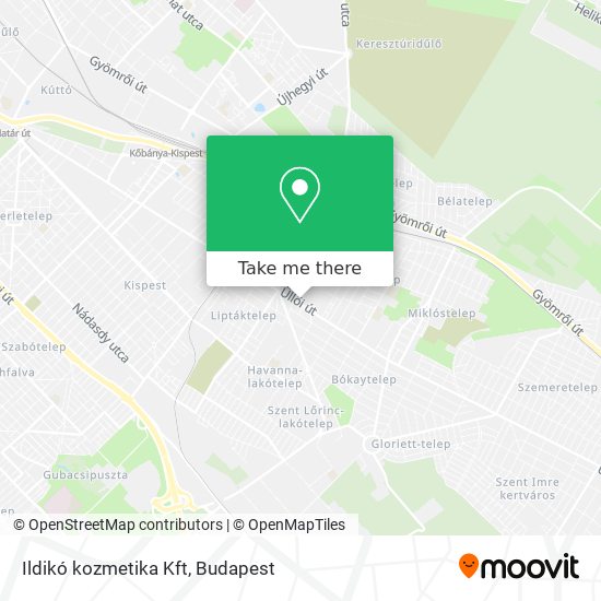 Ildikó kozmetika Kft map