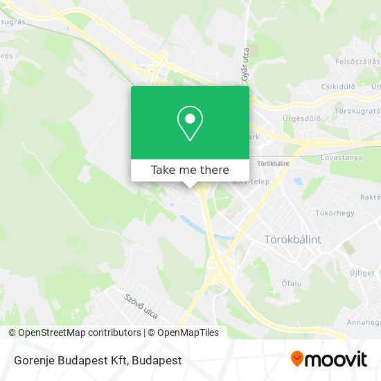 Gorenje Budapest Kft map