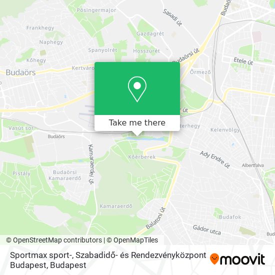 Sportmax sport-, Szabadidő- és Rendezvényközpont Budapest map