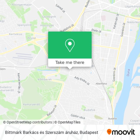 Bittmárk Barkács és Szerszám áruház map