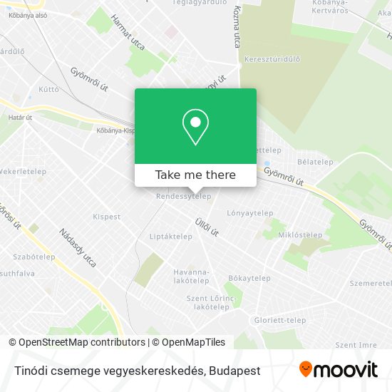 Tinódi csemege vegyeskereskedés map