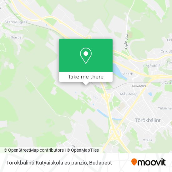 Törökbálinti Kutyaiskola és panzió map