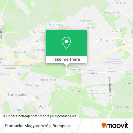 Starbucks Magyarország map