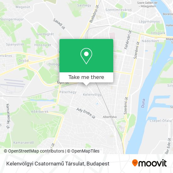 Kelenvölgyi Csatornamű Társulat map