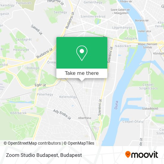 Zoom Studio Budapest map