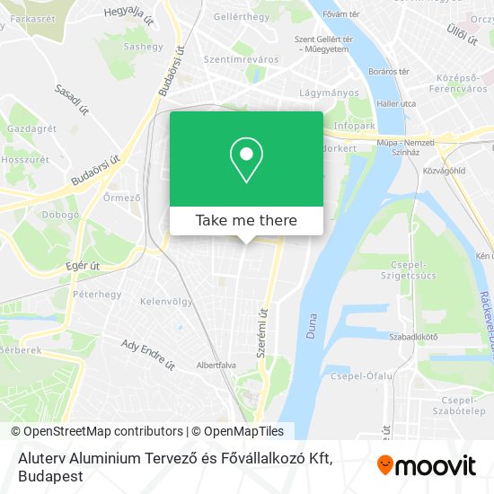 Aluterv Aluminium Tervező és Fővállalkozó Kft map