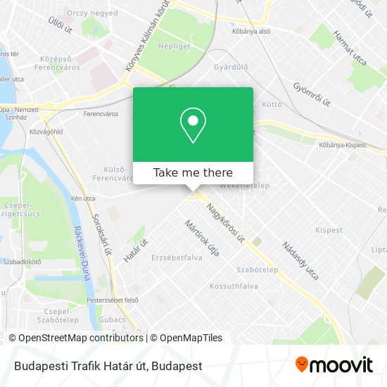 Budapesti Trafik Határ út map