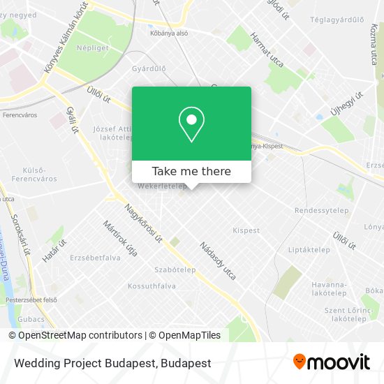 Wedding Project Budapest map