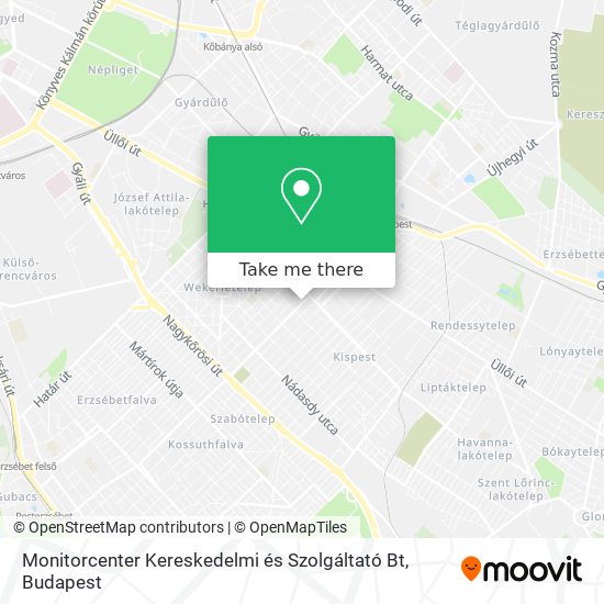 Monitorcenter Kereskedelmi és Szolgáltató Bt map