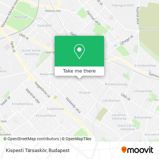 Kispesti Társaskör map